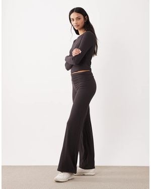 Tala 365 Roll Waist Flared Trousers - Natural