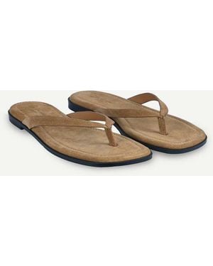 OFF THE HOOK Freya Toe Flat Thong Sandals - Brown