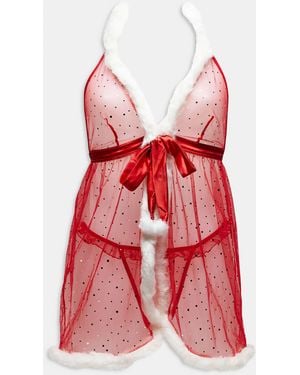 Ann Summers – let it snow – babydoll - Rot