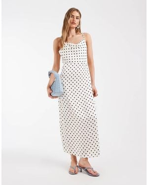 ONLY Satin Maxi Dress - White