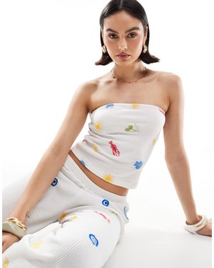 ASOS – trägerloses oberteil - Weiß
