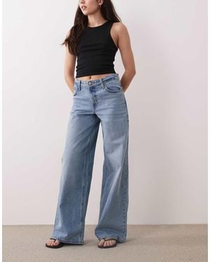 Lee Jeans Hope Mid Rise Wide Leg Jeans - Blue