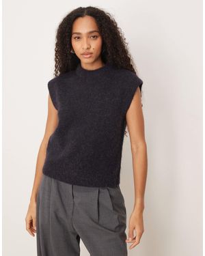 ASOS Premium Wool And Alpaca Knitted Tank - Blue