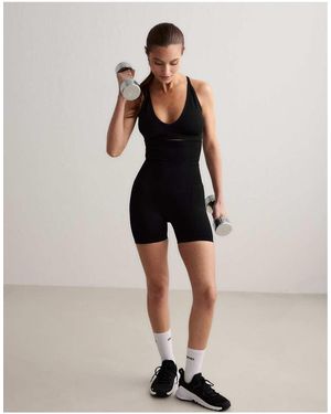 Aim'n Pantalones Muy Cortos Negros Sin Costuras Con Diseño Moldeador En La Zona Abdominal Shape Seamless De - Neutro