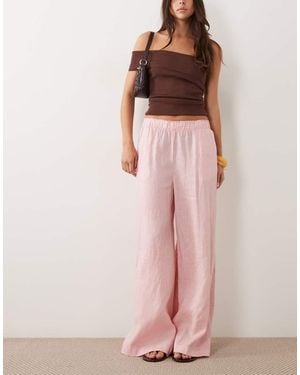 ARKET Pantaloni Palazzo A Fondo Ampio Chiaro - Rosa