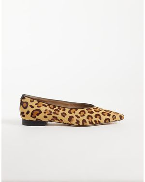 Ralph Lauren Bailarina Audri Con Estampado De Leopardo-Neutro - Blanco