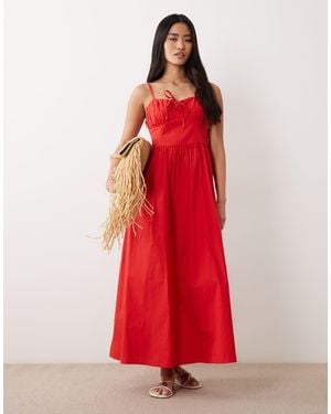 Miss Selfridge Corset Maxi Dress - Red