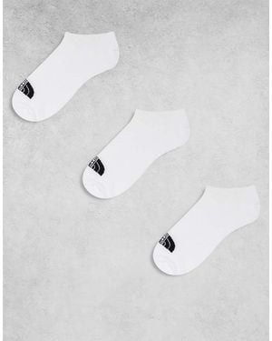 The North Face 3 Pack Invisble Trainers Socks - White