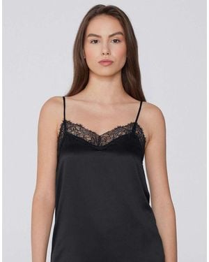 Tezenis Camisole With Narrow Shoulder Straps - Black