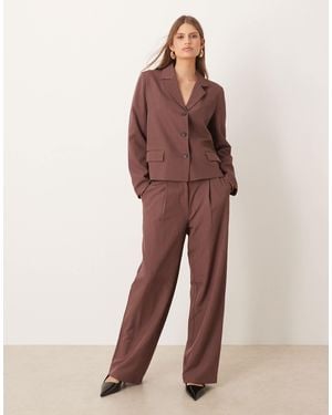 Aware Wide Leg Tailored Pants Co-ord - Multicolor