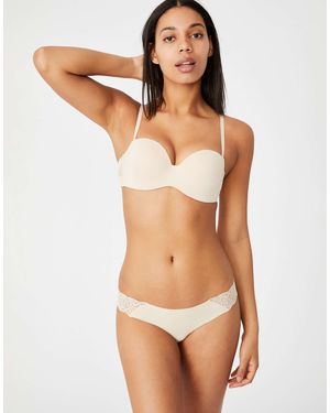 Cotton On – everyday – leicht gefütterter, trägerloser t-shirt-bh - Braun