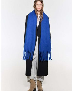Pull&Bear Sjaal Met Mohair-Look - Blauw