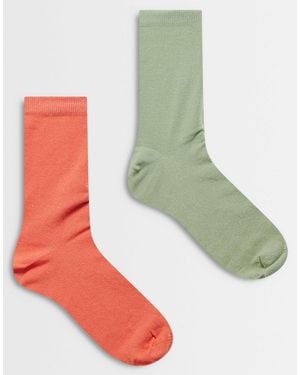 ASOS 2 Pack Cotton Socks - Green