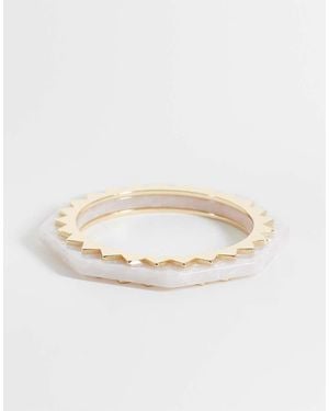 Reclaimed Vintage Bangle With Detail - Natural