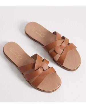 New Look Interwoven Strap Sandal - Brown