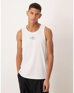 Calvin Klein Classic Monologo Muscle Vest - White