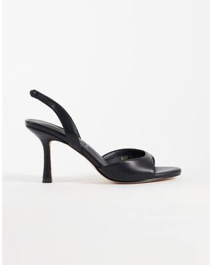 London Rebel Nora Peep Toe High Heeled Sandals - Metallic