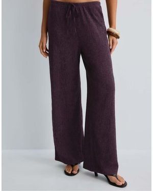 Stradivarius Flowing Creased-Effect Trousers - Blue