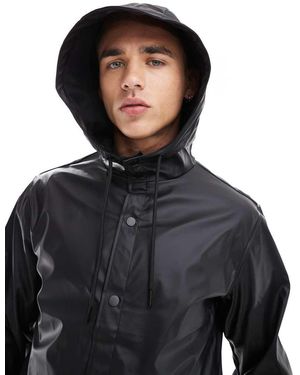 Jack & Jones Rubberized Raincoat - Black