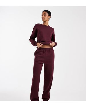 Vero Moda Joggers Burdeos Extragrandes Con Bajos Ajustados De (Parte De Un Conjunto)-Rojo