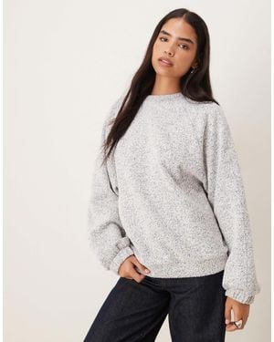 ASOS Sweatshirt With Tie Hem Detail - Gray