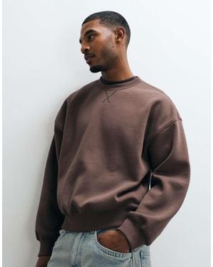 Cotton On Relaxed Crew Jumper - Brown