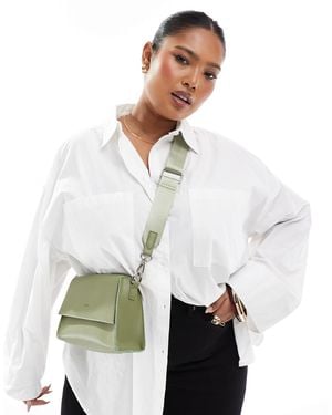 PASQ Flapover Classic Crossbody Bag - White