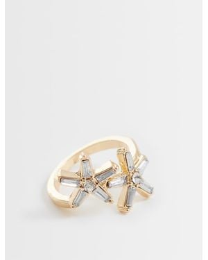ASOS Ring With Mini Crystal Star-Fish Design - Natural