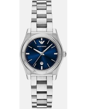 Emporio Armani Three-Hand Stainless Steel Watch - Blue