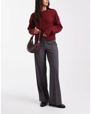 Vero Moda Straight Smart Trouser With Crease Front - Red