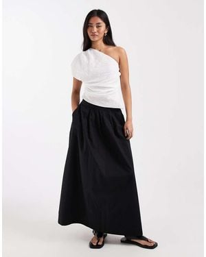 New Look Poplin Circle Midi Skirt - White