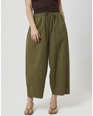 Brave Soul Cotton Balloon Leg Trousers - Green