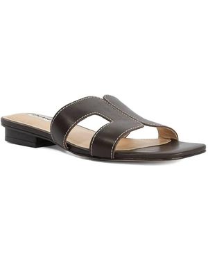 Dune Loupe Smart Slider Sandals - Brown