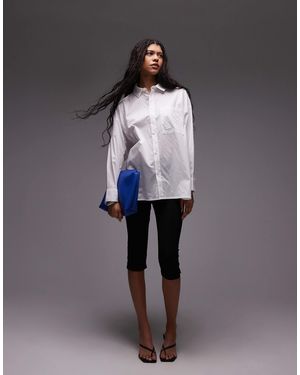 Nike – chill – oversize-hemdbluse aus popeline - Weiß