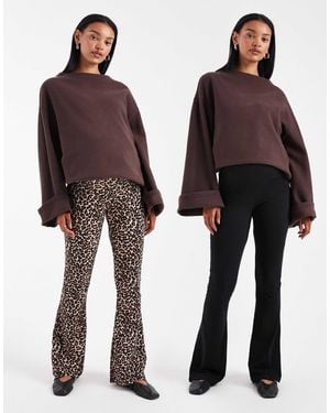 ONLY 2-pack Flare Pants - Purple