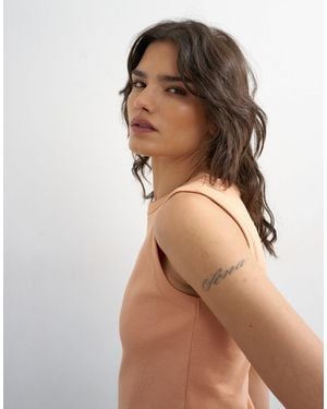 TOPSHOP Débardeur slim - pêche - Marron