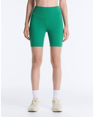 Oysho High-rise 20cm Piqué Short leggings - Green
