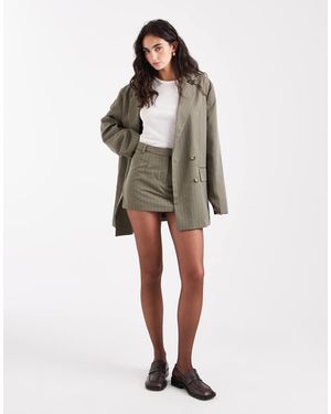 Miss Selfridge Tailored Micro Mini Skort Co-ord - Grey
