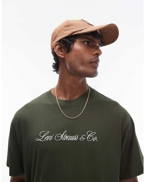 Levi's Vintage Relaxed Fit Script Embroidered Logo T-shirt - Green