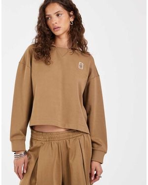 Lacoste Co-Ord Poloshirt Met Lange Mouwen En Logo - Bruin