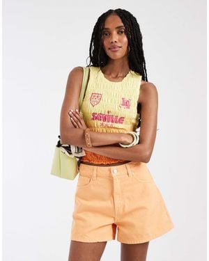 ASOS Longer A Line Shorts - Orange