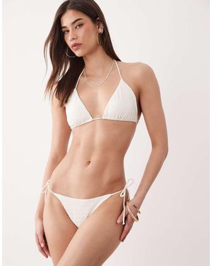 Free Society Ruffle Tieside Bikini Bottom - Natural