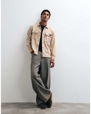 Stan Ray Pocket Detail Wool Mix Overshirt - White