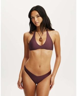 Cotton On Scoop Neck Halter Bikini Top - Brown
