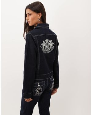 Juicy Couture Denim Jack Co-Ord Met Hondenembleemlogo - Blauw