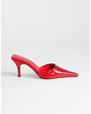 TOPSHOP Alfie Pointed Heeled Court - Red