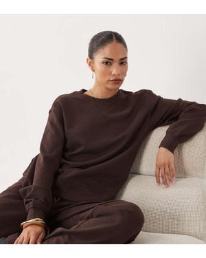 JDY Petite Jersey Sweatshirt Co-Ord - Bruin