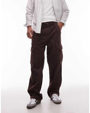 Wrangler Casey Jones Loose Cargo Trousers - Brown