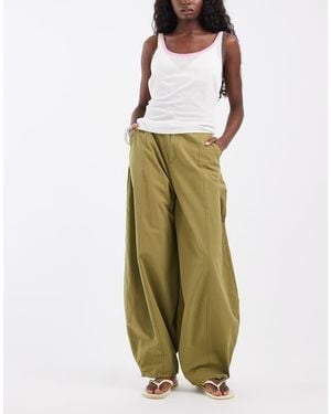 ASOS Casual Barrel Leg Broek - Groen