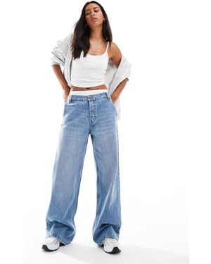 Stradivarius Str baggy Jean - Blue